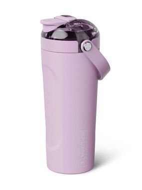 BrüMate MultiShaker 25oz Lavender Travel Water Bottle with Secure Flip Lid